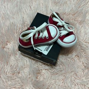 EUC Infant Size 3 Converse shoes in rose color